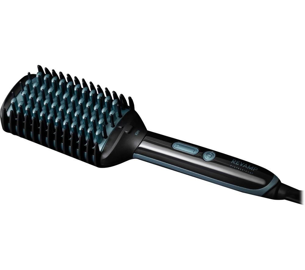 REVAMP Progloss Multiform Electric Hair Brush - Black & Blue, Black