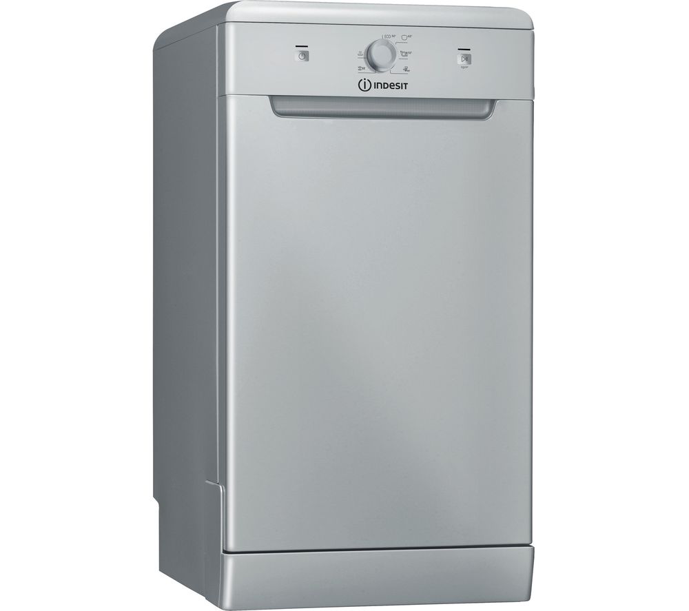 INDESIT DSFE 1B10 S UK N Slimline Dishwasher - Silver, Silver