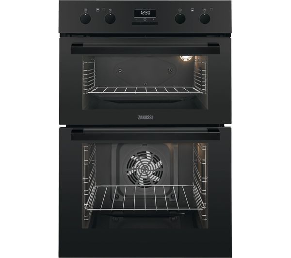 ZANUSSI ZOD35802BK Electric Double Oven - Black, Black