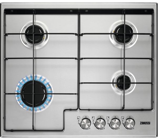 ZANUSSI ZGH65414XB Gas Hob - Stainless Steel, Stainless Steel