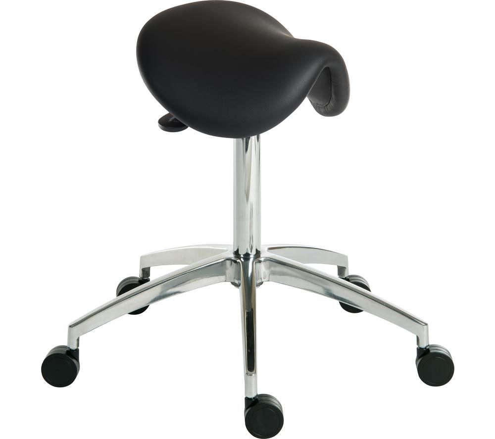 TEKNIK 6926BLK Polyurethane Tilting Perch Chair - Black, Black