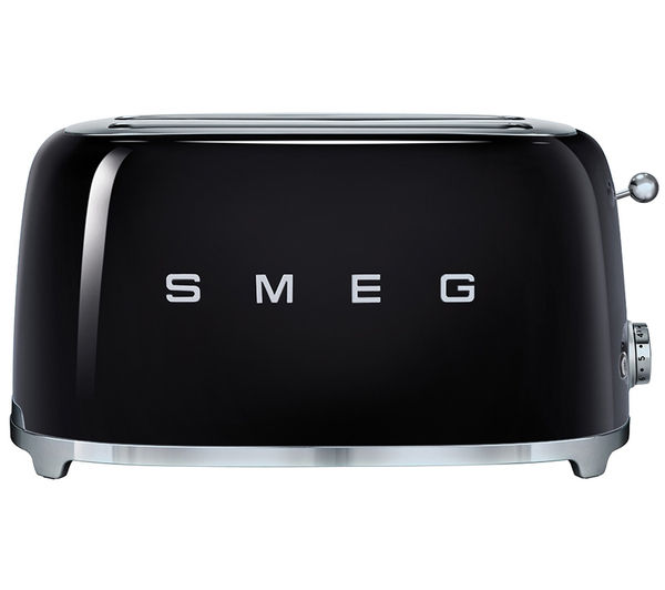 SMEG TSF02BLUK 4-Slice Toaster - Black, Black