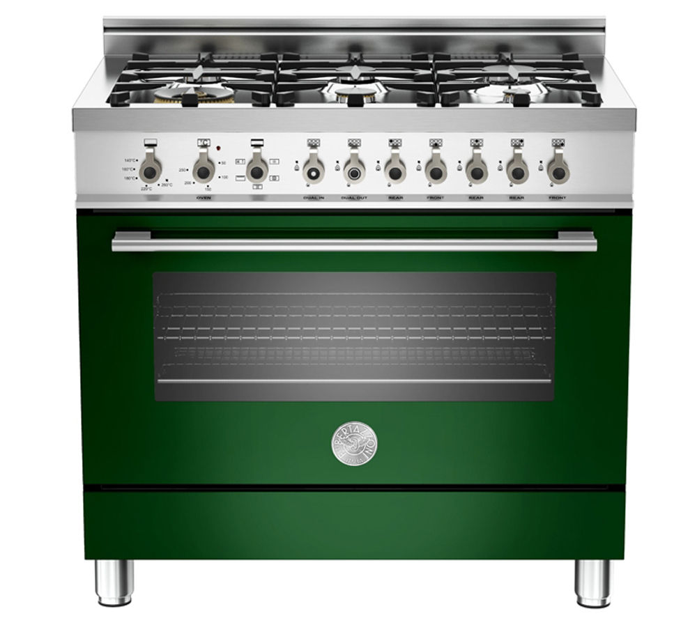 BERTAZZONI Professional 90 X906DUALVE Dual Fuel Range Cooker - Green, Green