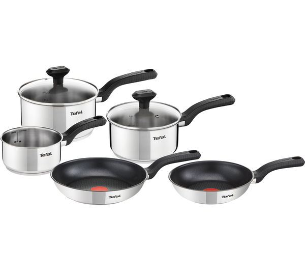 TEFAL Comfort Max C972S544 SS 5-piece Cookware Set - Stainless Steel, Stainless Steel