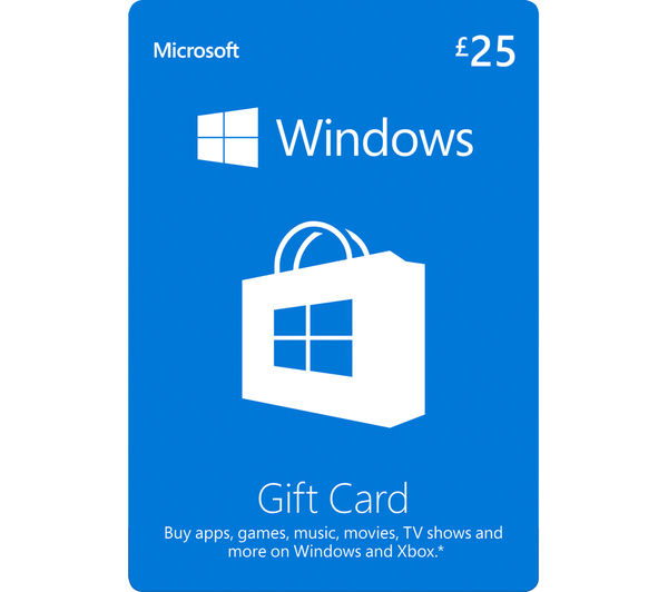 MICROSOFT Windows Gift Card - £25