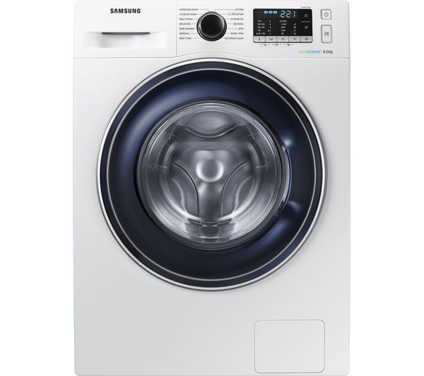 Samsung ecobubble WW80J5555FW 8 kg 1400 Spin Washing Machine - White, White