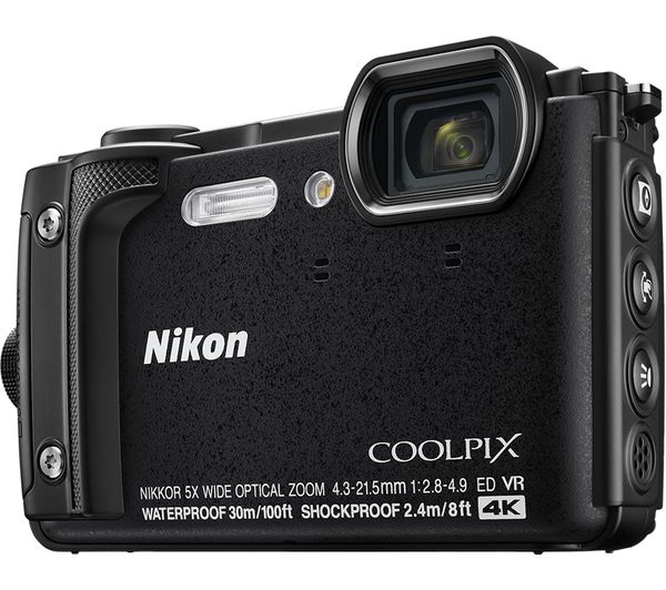 NIKON COOLPIX W300 Tough Compact Camera - Black, Black