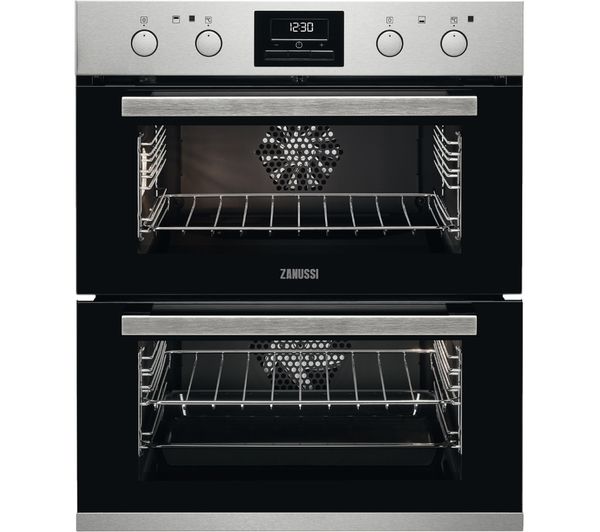 ZANUSSI ZOF35802XK Electric Built-under Double Oven - Stainless Steel, Stainless Steel