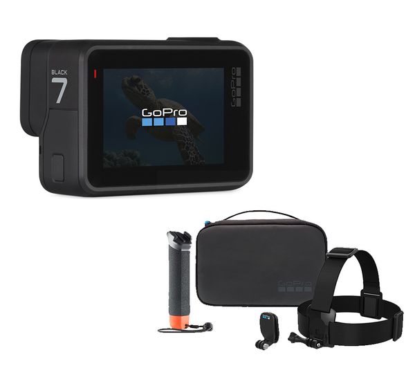 Gopro HERO7 Black Action Camera & Adventure Accessory Kit Bundle, Black