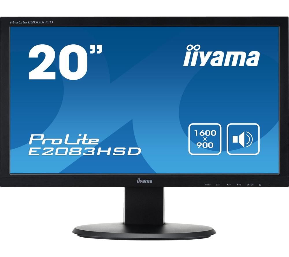IIYAMA ProLite E2083HSD-1 20" LCD Monitor - Black, Black