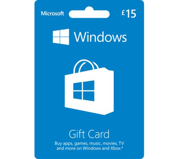MICROSOFT Windows Gift Card - £15