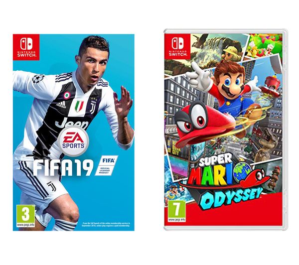 NINTENDO SWITCH FIFA 19 & Super Mario Odyssey Bundle