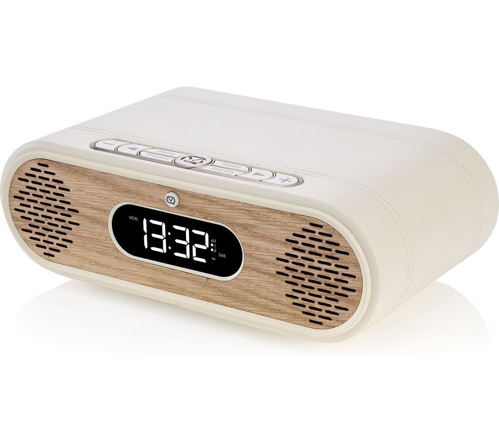 VQ Rosie-Lee DAB Bluetooth Clock Radio - Cream & Oak, Cream