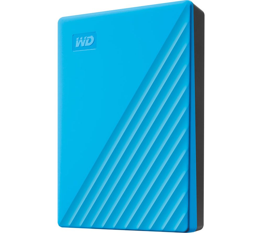 WD My Passport Portable Hard Drive - 4 TB, Blue, Blue