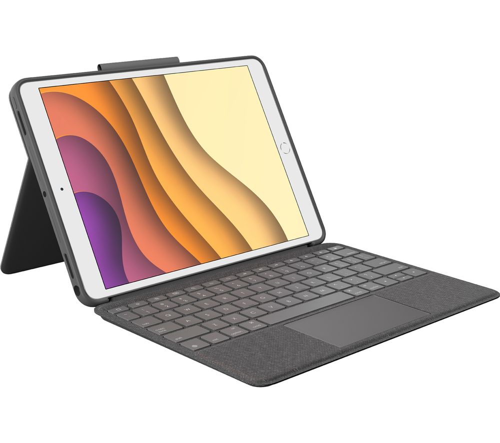 LOGITECH Combo Touch iPad Air & Pro 10.5" Keyboard Folio Case - Grey, Grey