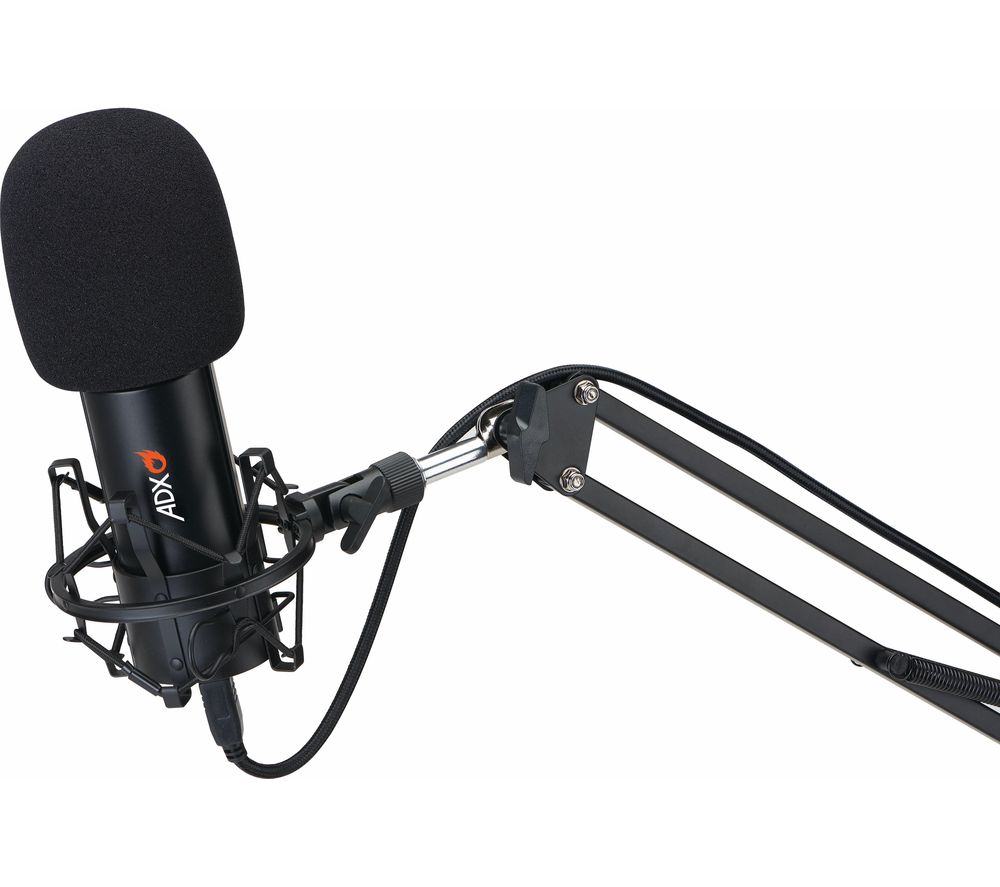 ADX ADXFC0220 Microphone & Boom Arm - Black, Black