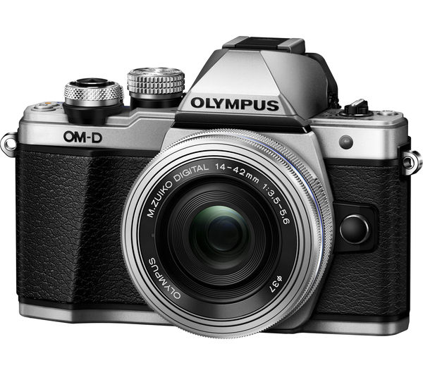 OLYMPUS E-M10 Mark II Compact System Camera with 14-42 mm f/3.5-5.6 Zoom Lens - Silver, Silver
