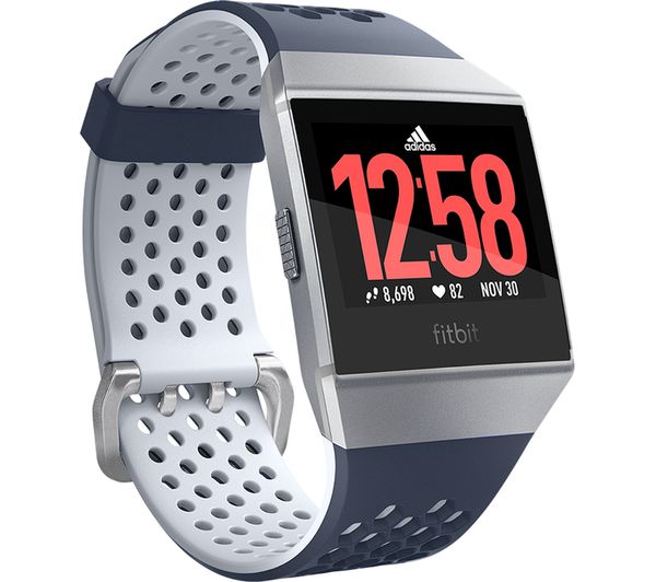 FITBIT Ionic Adidas Edition - Ink Blue & Silver Grey, Blue