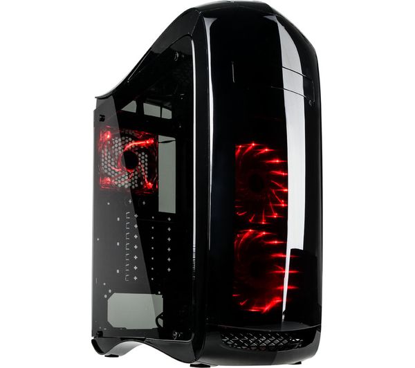 KOLINK Punisher RGB ATX Mid-Tower PC Case - Red LED, Red