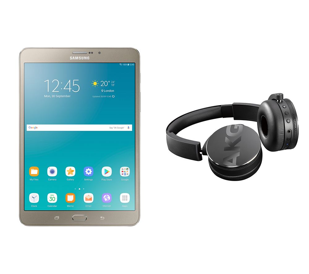 SAMSUNG Galaxy Tab S2 8" Tablet & C50BT Wireless Bluetooth Headphones Bundle - 32 GB, Gold, Gold