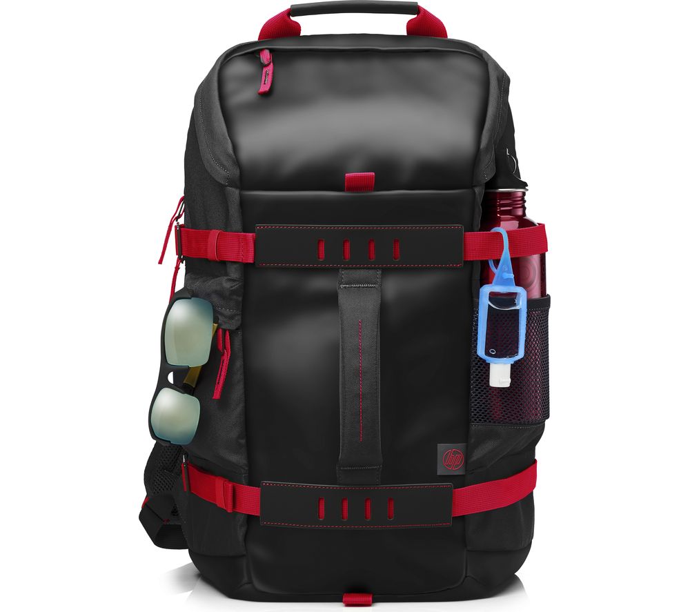 HP Odyssey 15.6" Laptop Backpack - Black & Red, Black