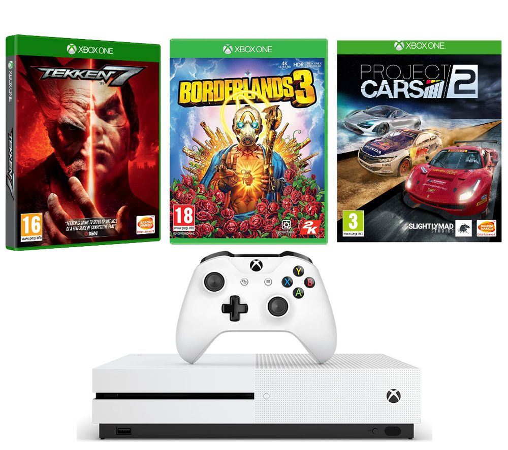 MICROSOFT Xbox One S 1 TB, Borderlands 3, Tekken 7 & Project Cars 2 Bundle