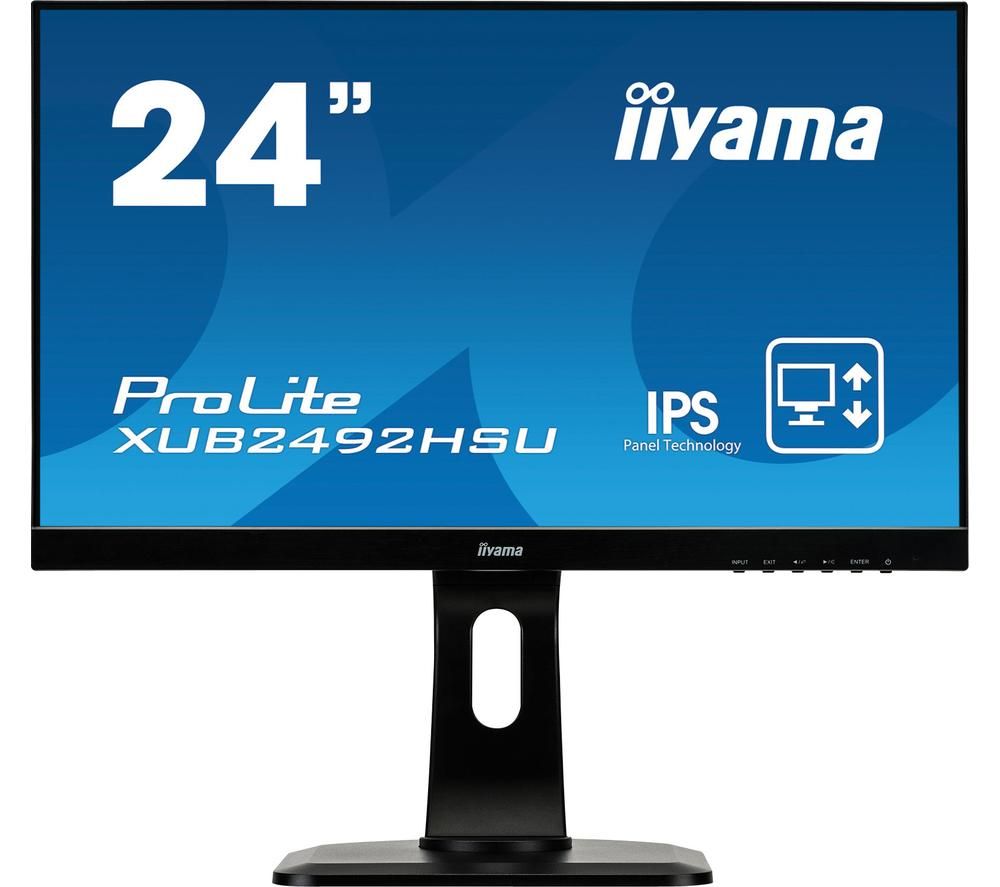 IIYAMA ProLite XUB2492HSU-B1 Full HD 24 IPS LCD Monitor - Black, Black