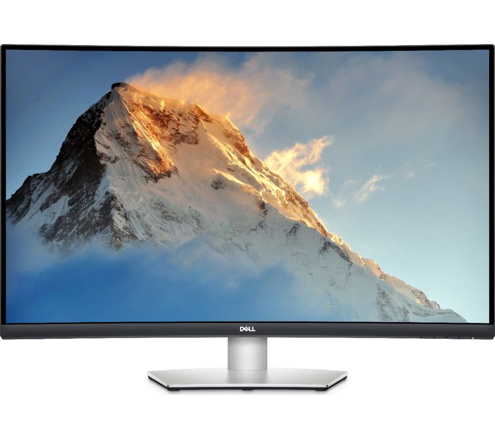 DELL S3221QS 4K Ultra HD 31.5" Curved LCD Monitor - Silver, Silver/Grey