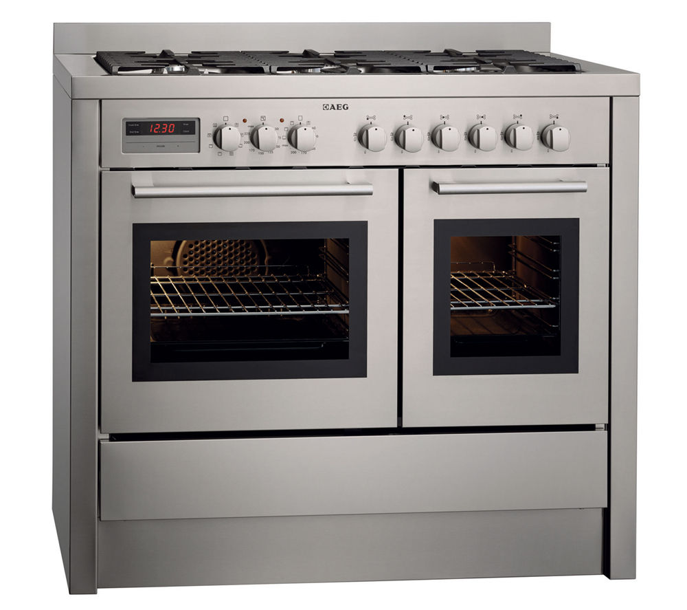 AEG 47022GO-MN Duel Fuel Range Cooker - Stainless Steel, Stainless Steel