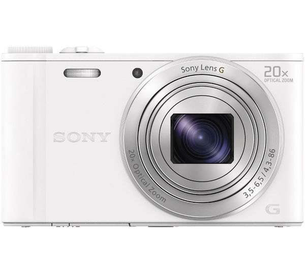 SONY Cyber-shot DSC-WX350W Superzoom Compact Camera - White