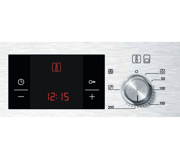 BOSCH Exxcel HBM13B550B Electric Double Oven - Brushed Steel, Brushed Steel