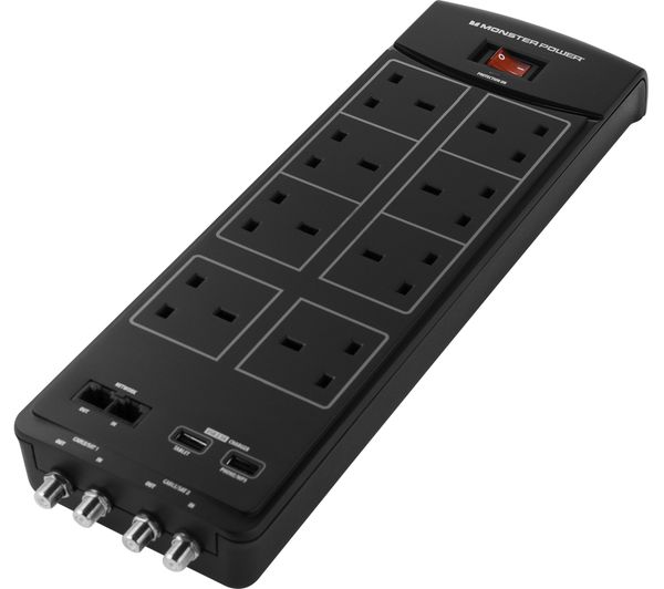 MONSTER EXP 800AVU 8-socket Surge Protector with USB