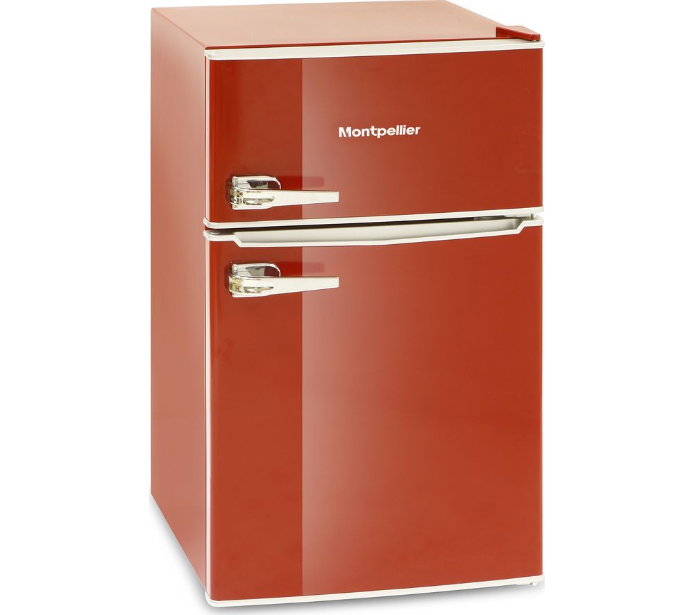 MONTPELLIER MAB2030R Undercounter Fridge Freezer - Red, Red