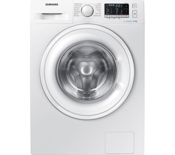 Samsung ecobubble WW80J5555DW 8 kg 1400 Spin Washing Machine - White, White