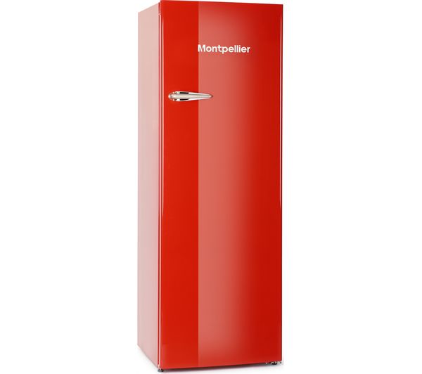 MONTPELLIER MAB340R Tall Fridge - Red, Red