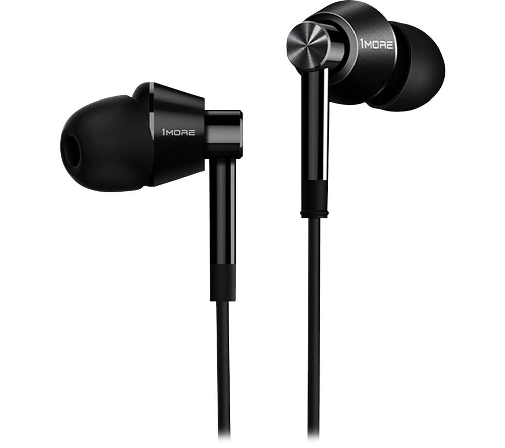 1MORE Dual Driver E1017 Earphones - Black, Black