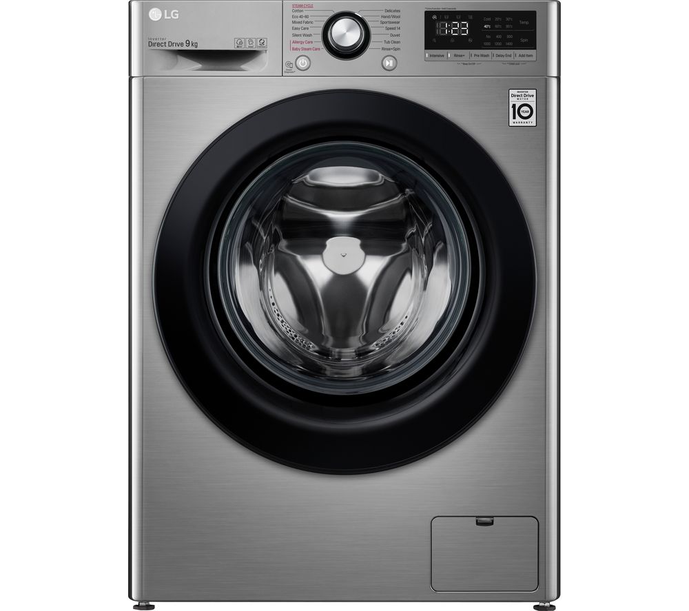 LG AI DD V3 F4V309SSE 9 kg 1400 Spin Washing Machine - Graphite, Graphite