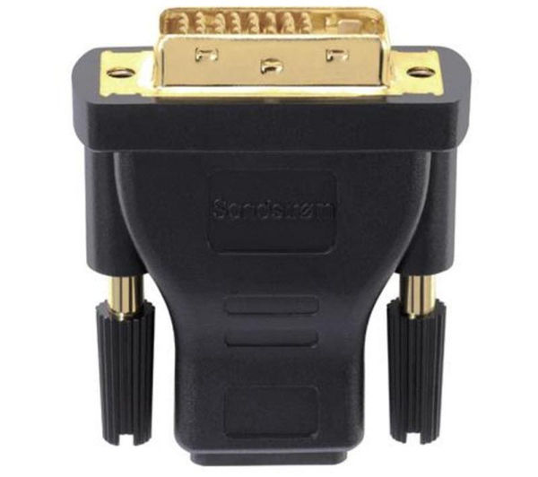 SANDSTROM AV Black Series SHDVA114X HDMI to DVI Adapter, Gold,Black