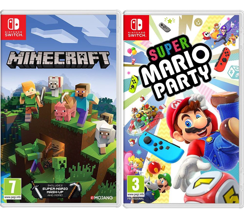 NINTENDO SWITCH Minecraft & Super Mario Party Bundle