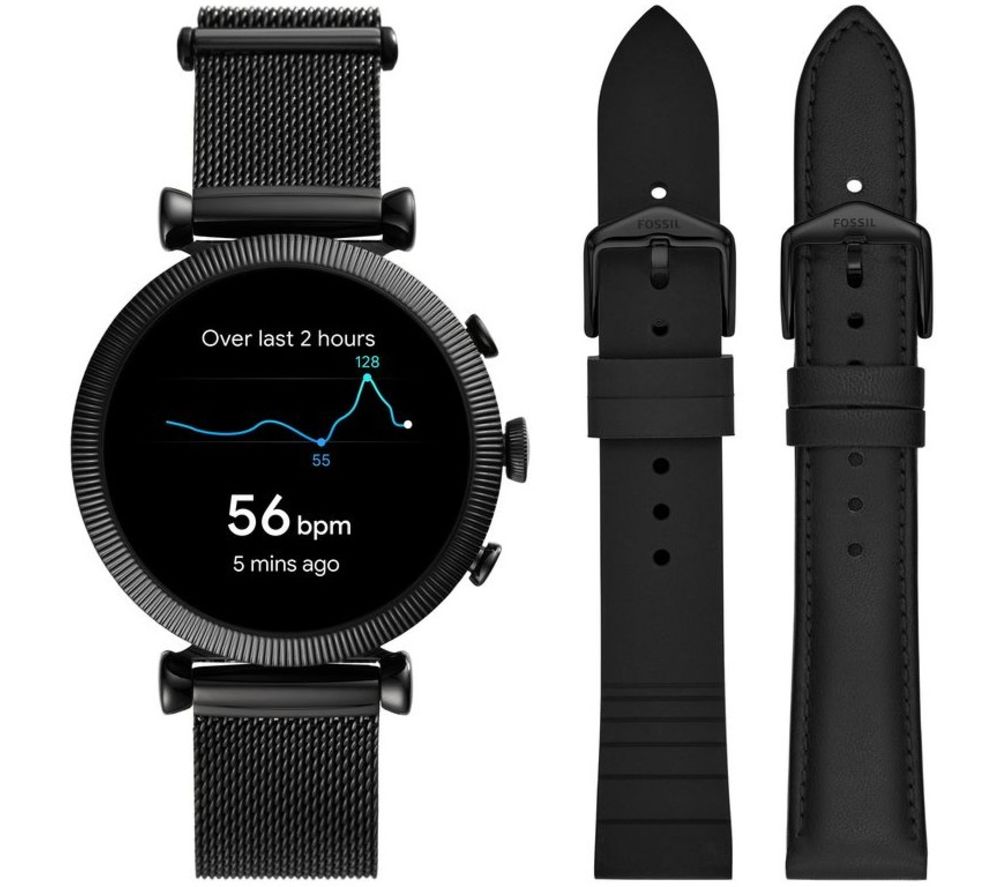 FOSSIL Sloan HR FTW6055 Smartwatch with Extra Strap - Black, 40 mm, Black