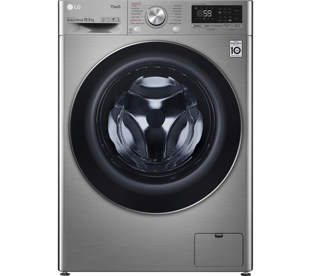 LG TurboWash with AI DD V7 F4V710STSE WiFi-enabled 10.5 kg 1400 Spin Washing Machine - Graphite, Graphite