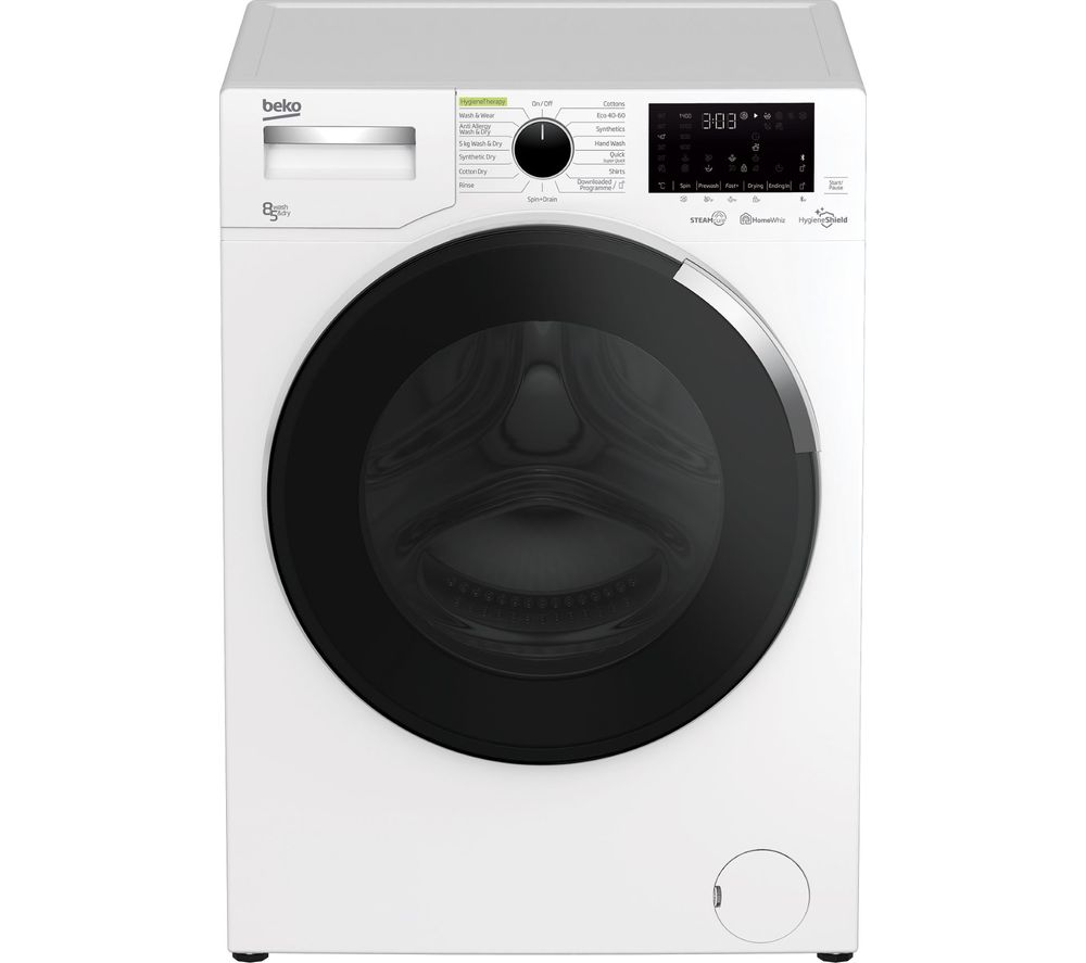 BEKO HygieneShield WDEY854044HW Bluetooth 8 kg Washer Dryer - White, White