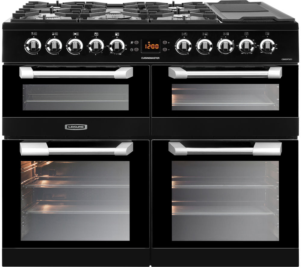 LEISURE Cuisinemaster CS100F520K Dual Fuel Range Cooker - Black, Black