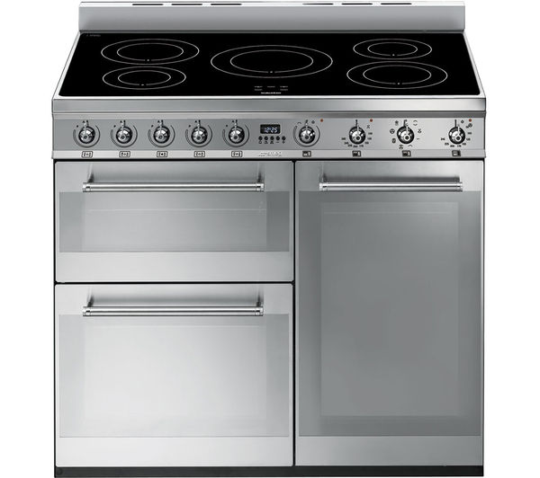 SMEG Symphony SY93I 90 cm Electric Induction Range Cooker - Stainless Steel, Stainless Steel
