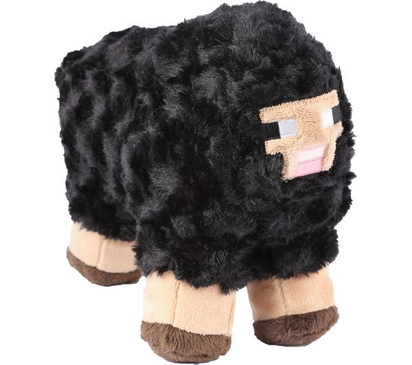 MINECRAFT Sheep Plush Toy with Hang Tag - 10", Black, Black