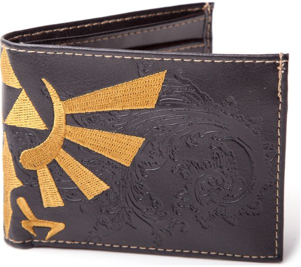 NINTENDO Zelda Wingcrest Logo Bifold Wallet - Black, Black