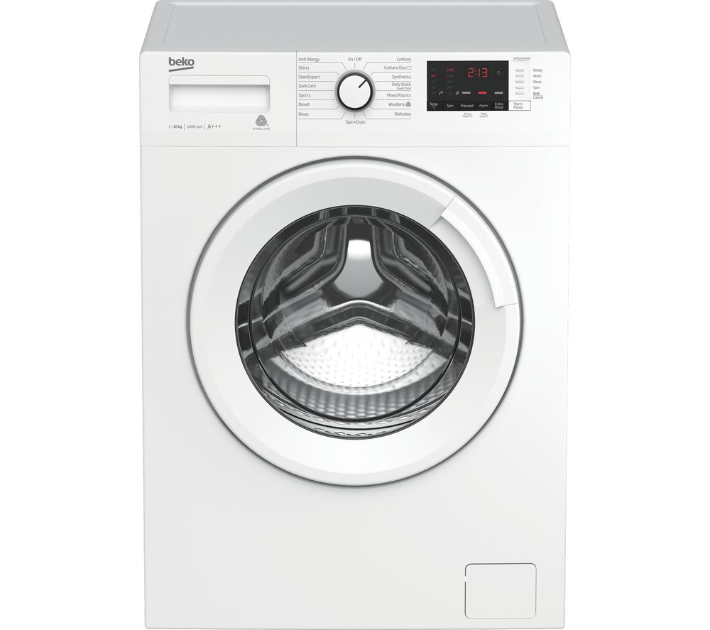 Beko WTB1041R4W 10 kg 1400 Spin Washing Machine - White, White