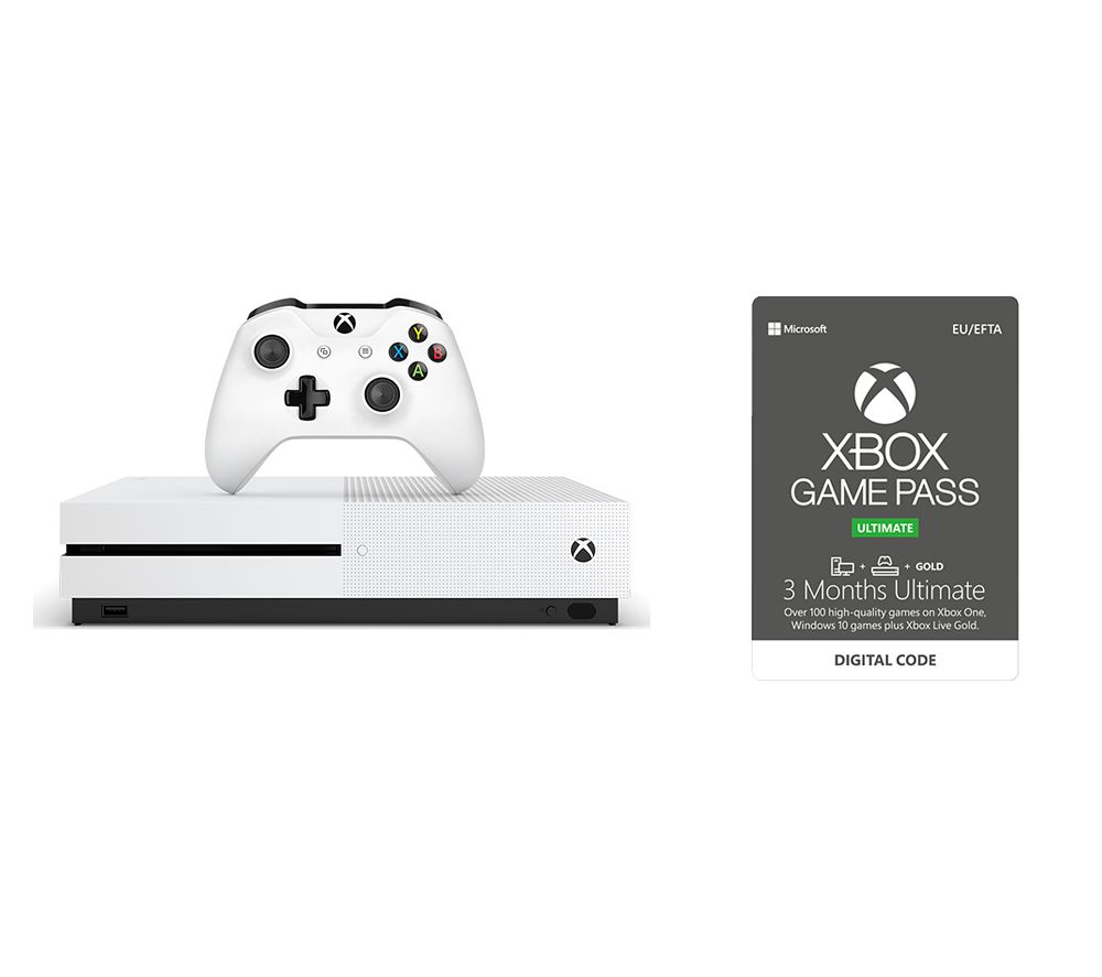 MICROSOFT Xbox One S & 3 Month Xbox One Game Pass Ultimate Bundle - 1 TB, Gold