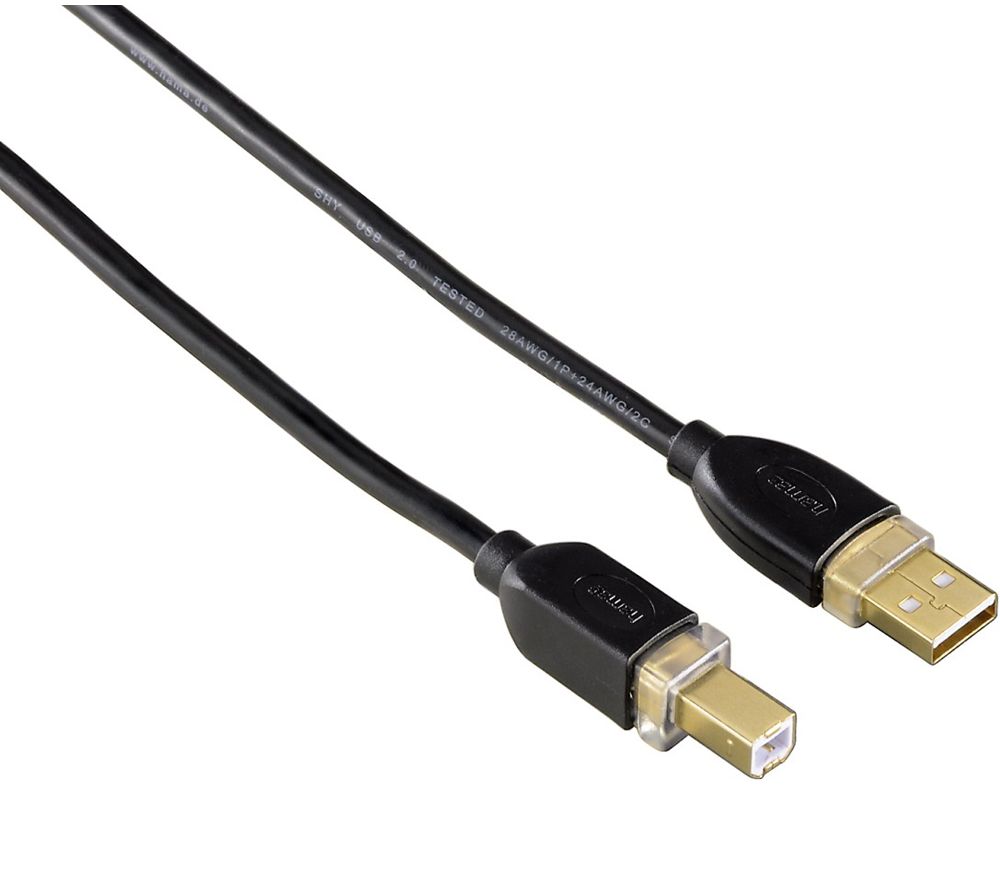 HAMA USB to USB-B Cable - 1.8 m, Gold