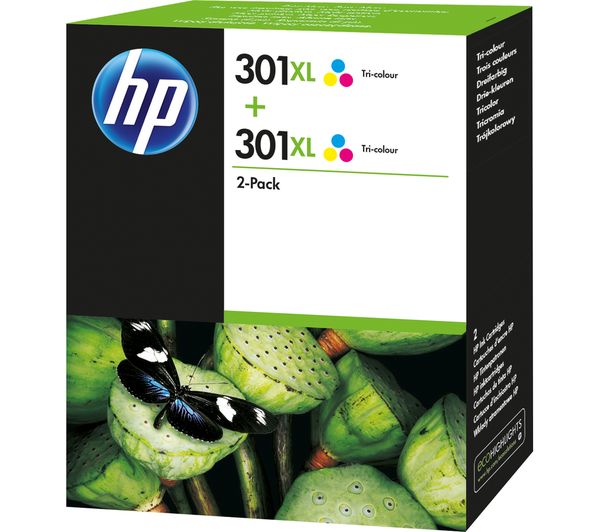 HP 301XL Tri-colour Ink Cartridge - Twin Pack